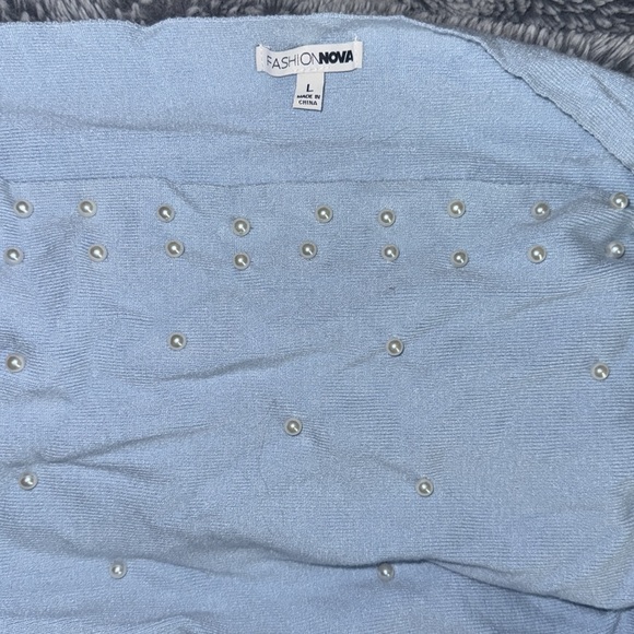 Pearl baby blue sweater dress - Picture 5 of 6